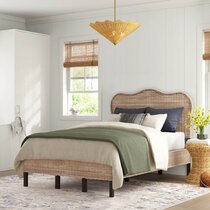 Rattan deals bed wayfair